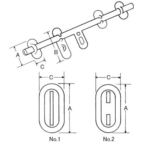 NewHikari ステンレス丸棒貫抜(ビス止)1