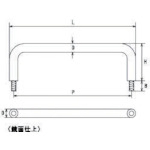 水本 ステンレス 引き取手(おねじ) 線径6mmピ