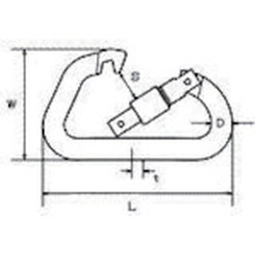 水本 アルミカラビナ(環付)(シルバー) 線径11