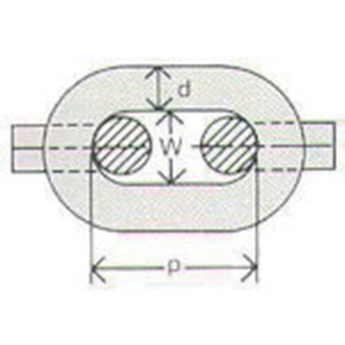 水本 アルミカラーチェーン ブルー 15m 線径7