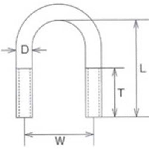 水本 ステンレス 一般鋼管用Uボルト ピッチ34m