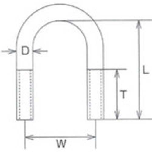 水本 ステンレス 一般鋼管用Uボルト ピッチ57m