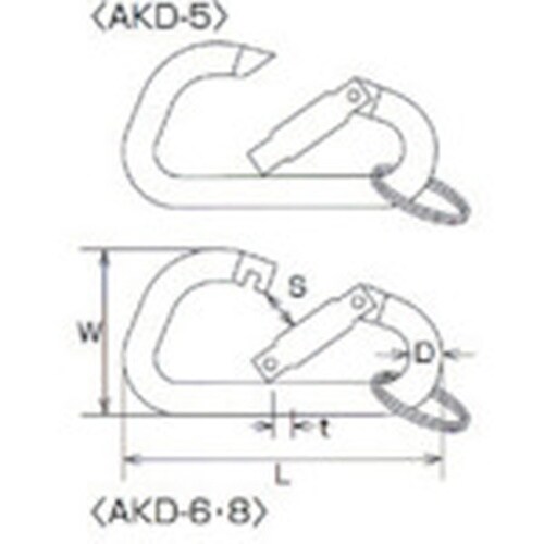 水本 アルミカラーフック(シルバー) 線径8mm長