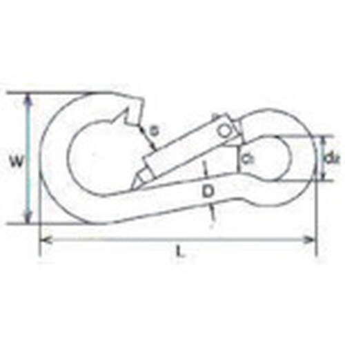 水本 アルミスナップフック(アルマイト付) ブラッ