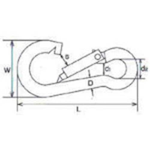 水本 アルミスナップフック(アルマイト付) ゴール