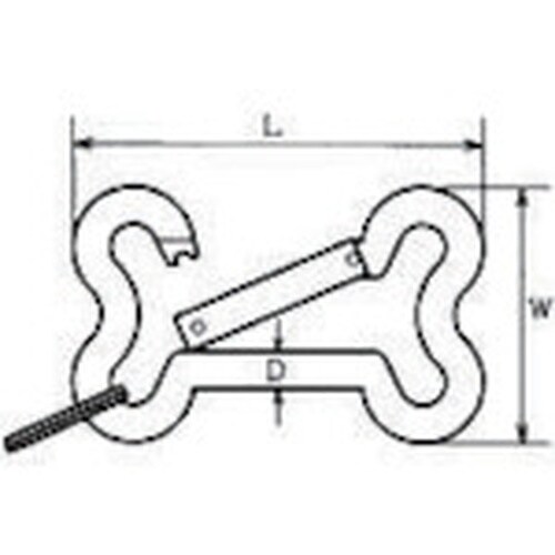 水本 リング アルック ホネ ブラック 長さ65×