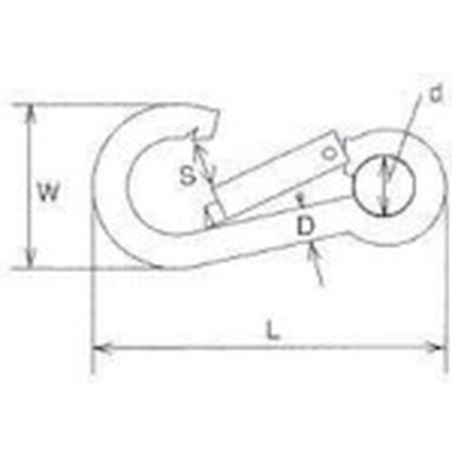 水本 ステンレス スナップフックA型(リング付)