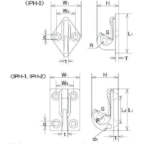 水本 吊金具(ビス止めタイプ) ステンレス ウォー