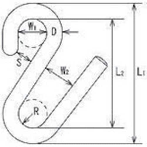 水本 ステンレス ペリカンSフック 全長76mm