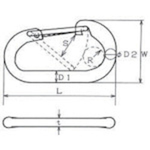 水本 ステンレス Dフック 長さ64mm