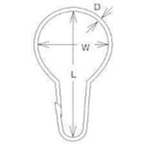 水本 ステンレス カーテンフック 線径2mm長さ5