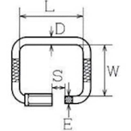 水本 ステンレス 四角リングキャッチ 線径3mm