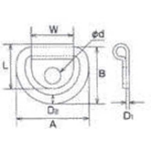 水本 ステンレス グランドフックTFA 15mm×