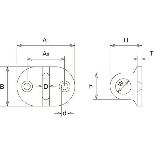 水本 アイプレート ステンレス T型アイ 25mm