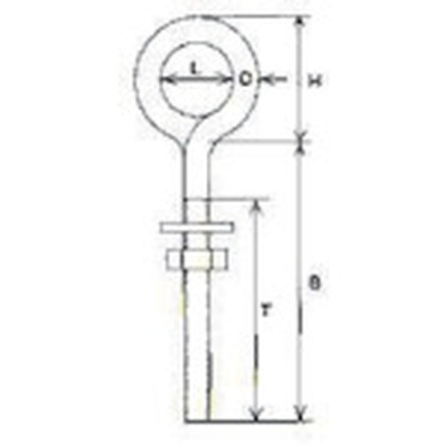 水本 ステンレス ロングアイボルト 捻長47mm