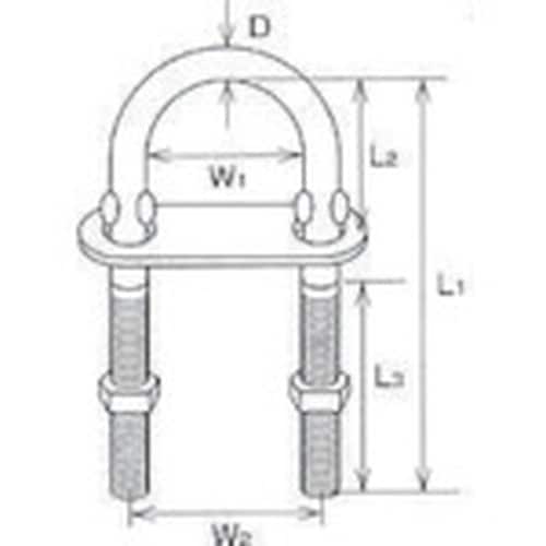 水本 ステンレス Uボルト 内幅26mm