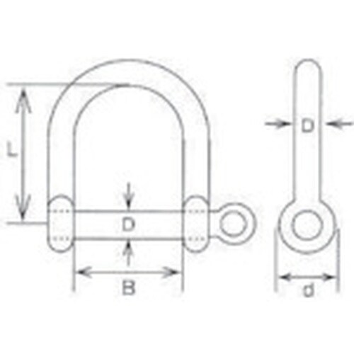 水本 ステンレス ワイドネジシャックル 長さ60m