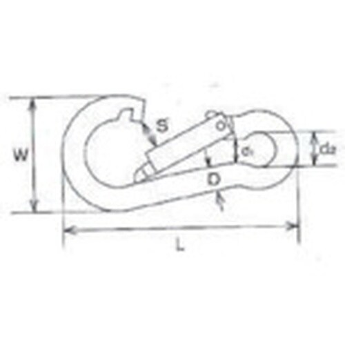 水本 ステンレス スナップフックB型 線径4mm