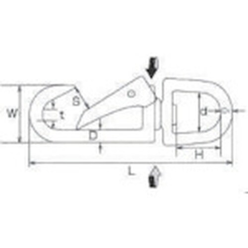水本 ステンレス ナスカンスナップCD型 線径7m