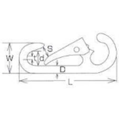 水本 ステンレス スナップフック D型 オープンタ