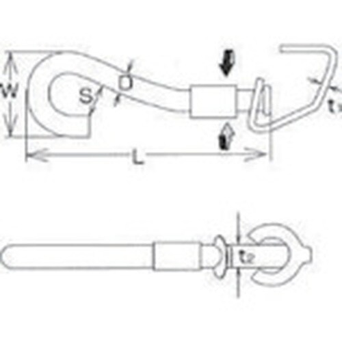水本 ステンレス ワンタッチスナップ 線径6mm長