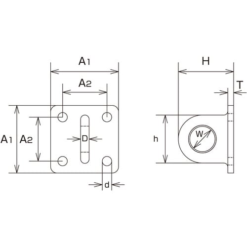 水本 アイプレート ステンレス T型アイ A1:3