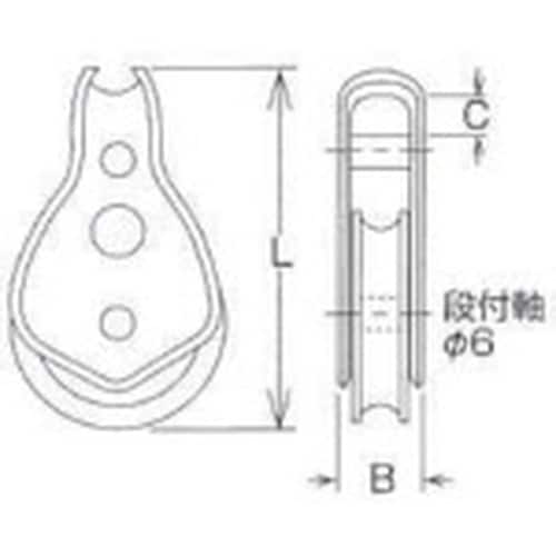 水本 フック Fブロック(デルリン) 参考使用荷重