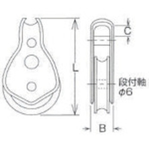 水本 フック Fブロック(ステンレス) 参考使用荷