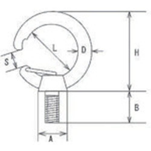水本 ステンレス フックアイボルトブネジ 捻子径W