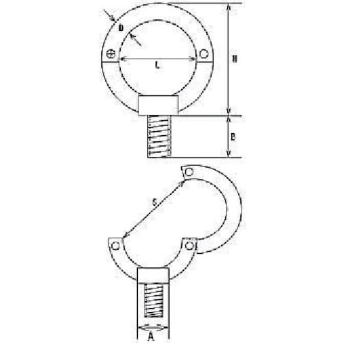 水本 アイボルト ステンレス オープンアイボルトミ