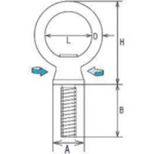 水本 ステンレス 回転アイボルトブネジ 捻子径W−