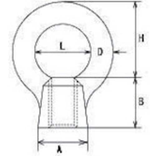 水本 ステンレス 鍛造製アイナットミリネジ 捻子径