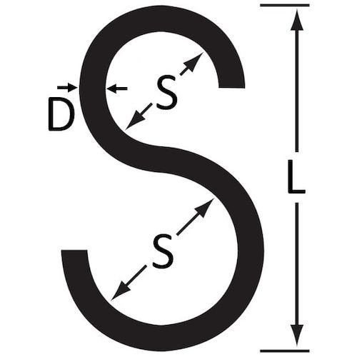 ニッサチェイン 黒 Sフック500mm (20個入