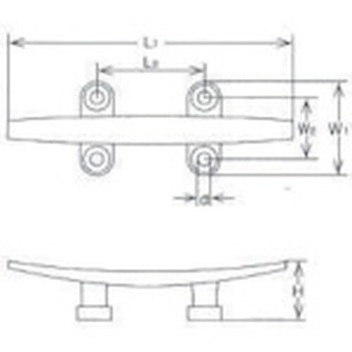 水本 ステンレス クリートローフラット型 全長25