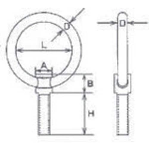 水本 アイプレート ステンレス つば付リングボルト