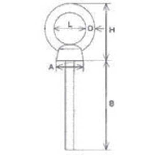水本 ステンレス つば付ロングアイボルト(ミリネジ