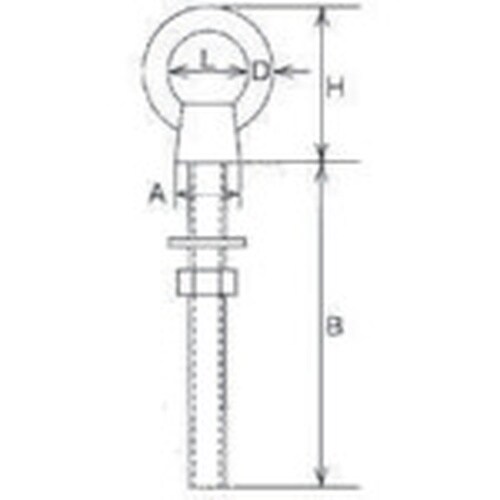 水本 ステンレス K型 ロングアイボルト ミリネジ