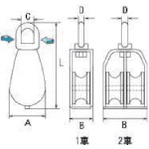 水本 シンブル ステンレス 豆ブロック2車 参考使