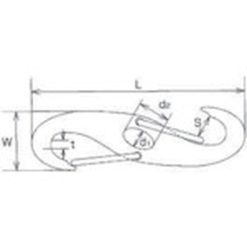 水本 ステンレス マガタマSフック 長さ80mm