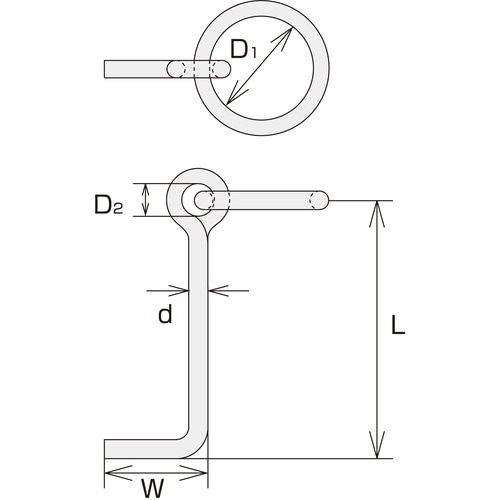 水本 ステンレス 係船環MJ型 リング内径150m