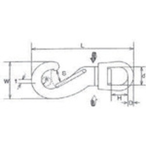 水本 ステンレス マガタマスイベル 線径3mm長さ