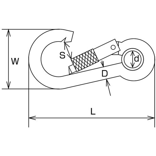 水本 ステンレス 環付スナップフックNA型(リング