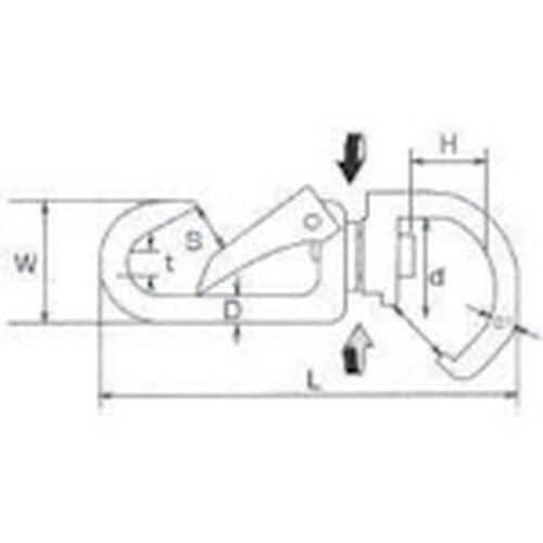 水本 ステンレス ナスカンスナップ OD型 長さ9