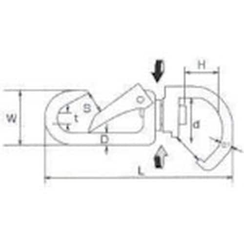 水本 ステンレス ナスカンスナップ OD型 長さ1