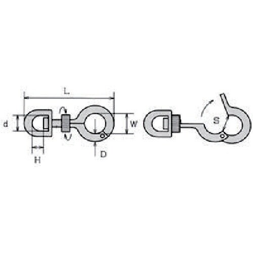 水本 ステンレス オープンナスカン 長さ56mm