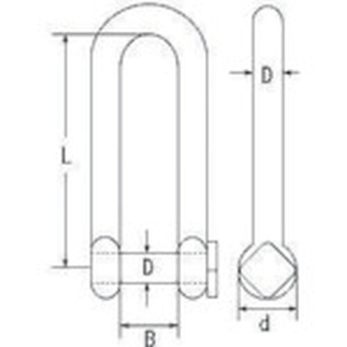 水本 ステンレス ロング角頭シャックル 長さ78m