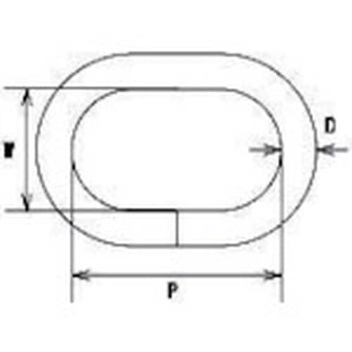 水本 リング ステンレス 楕円リンク 線径16mm