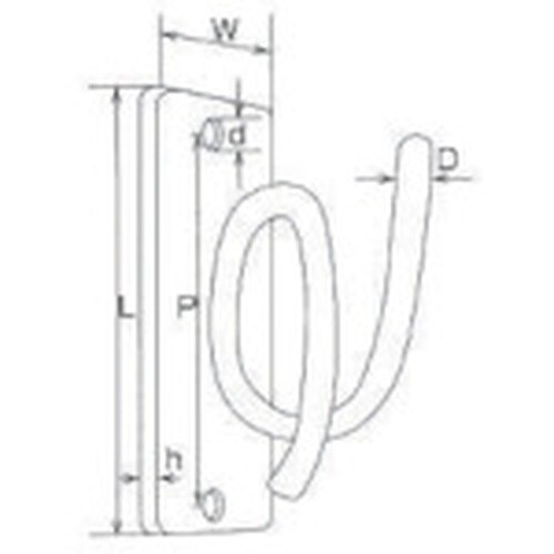 水本 ステンレス ロープハンガー 122mm×51