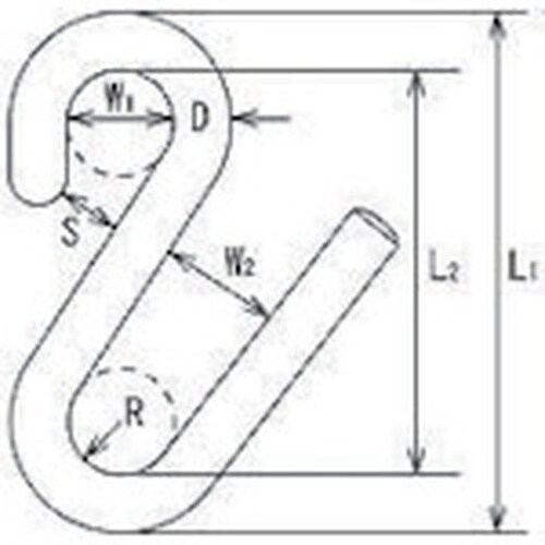 水本 ステンレス ペリカンSフック 全長120mm
