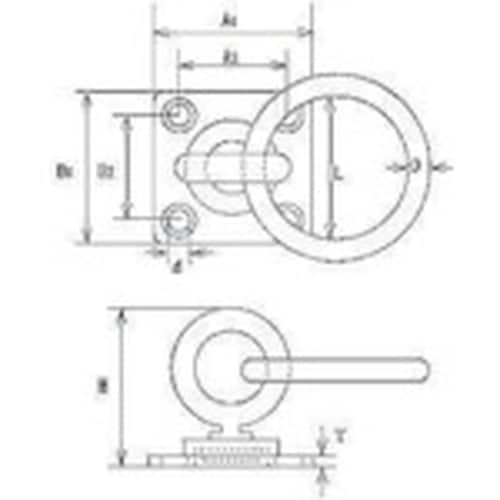 水本 ステンレス 回転丸カンプレート 丸カン内径4